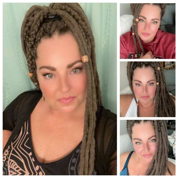 Wool Dreadlocks Extension, Double Ended brown Dreads "HOT CHOCOLATE" - Image 13