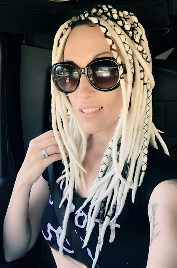 Wool Dreadlocks Extension, Double Ended blonde Dreads "VANILLA PUDDING" - Image 10