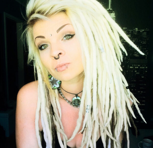 Wool Dreadlocks Extension, Double Ended blonde Dreads "VANILLA PUDDING" - Image 11