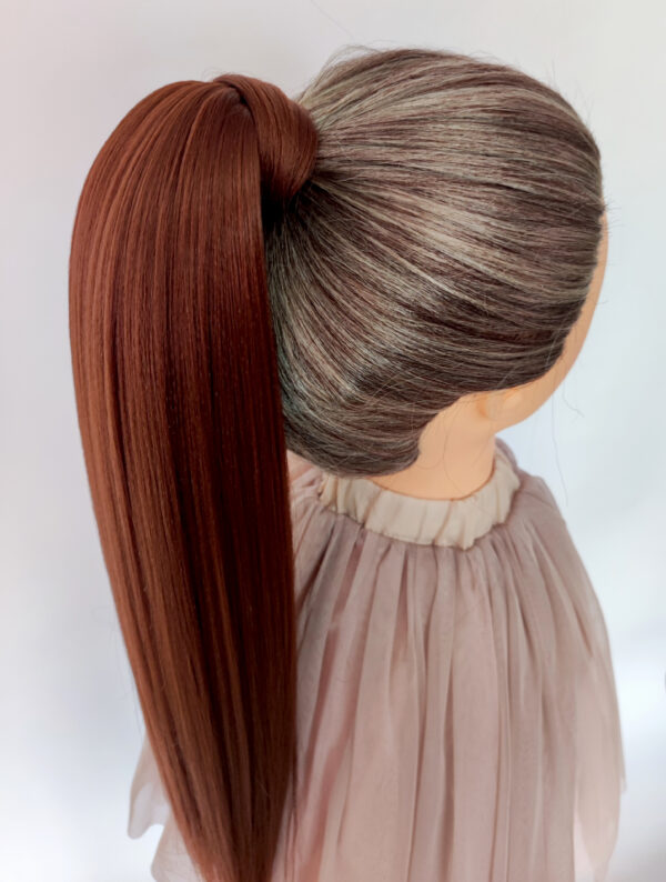 Ponytail Hair Extension, chestnut brown Hair on Elastic Band "CHESTNUT NYMPH" - Image 9