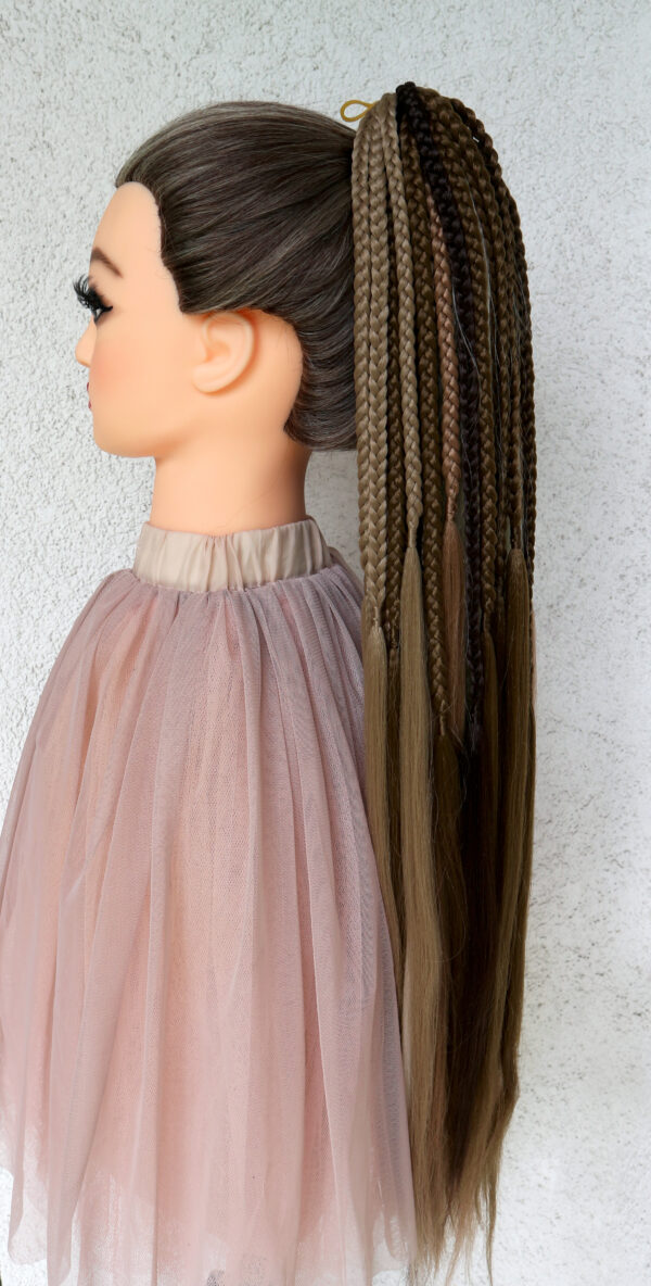 Synthetic Braids Extension, brown blonde Double Ended Braids, "CHOCOLATE DREAM" - Image 12