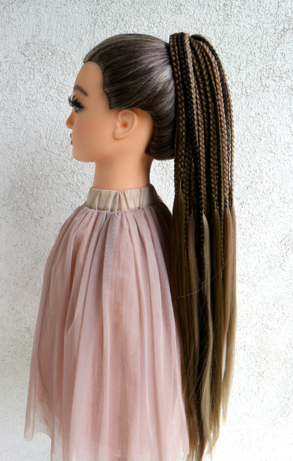 Synthetic Braids Extension, brown blonde Double Ended Braids, "CHOCOLATE DREAM" - Image 13