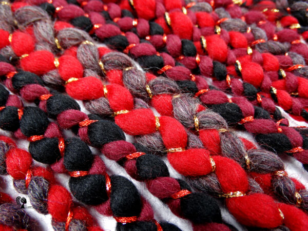 Wool Braids Extension, Red Black Wool Dreadlocks, Double Ended Braids, "ARGENTINE TANGO" - Image 4